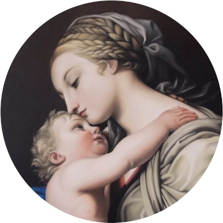 Pompeo Batoni - Madonna con Bambino (particolare)